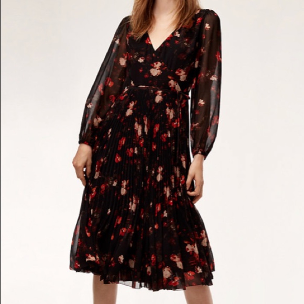Aritzia Wilfred Beaune Dress Long Sleeve